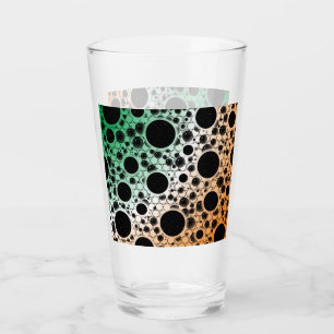 Space Bubble Spots - Green/White/Orange Glass