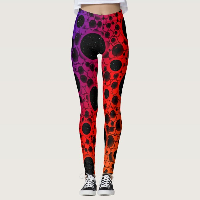 Space Bubble Spots - Heat PBROY Leggings (Front)