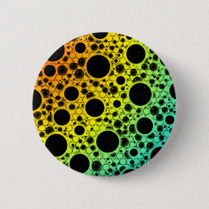 Space Bubble Spots - Heat ROYCB 6 Cm Round Badge