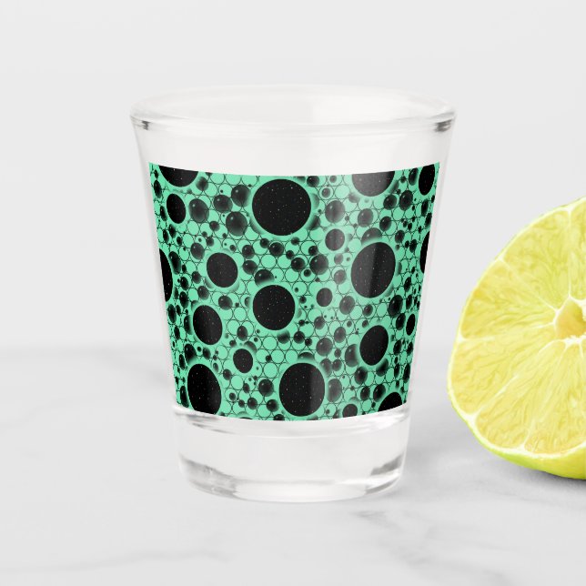 Space Bubble Spots - Mint Shot Glass (Front)