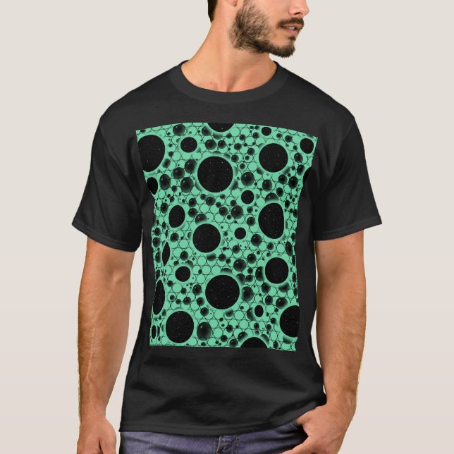 Space Bubble Spots - Mint T-Shirt (Front)