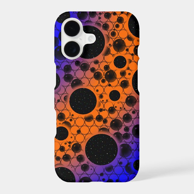 Space Bubble Spots - Orange/Blue (Back)