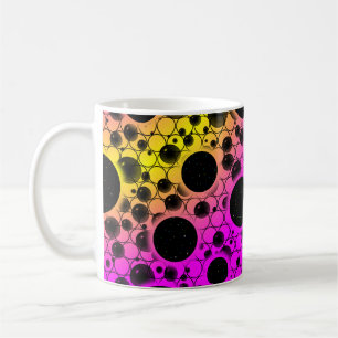 Space Bubble Spots - Pink/Yellow Coffee Mug