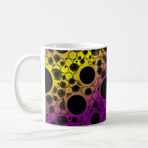 Space Bubble Spots - Purple/Yellow Coffee Mug