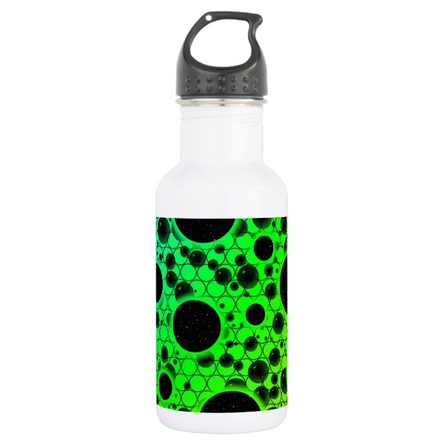 Space Bubble Spots - Rainbow BCGYR 532 Ml Water Bottle (Front)