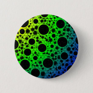 Space Bubble Spots - Rainbow OYGBP 6 Cm Round Badge