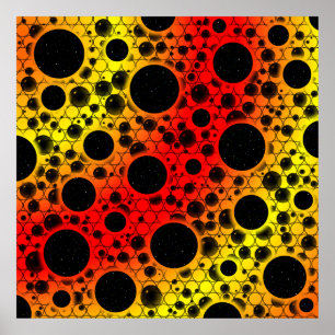 Space Bubble Spots - Rainbow OYR Poster
