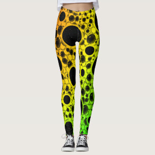 Space Bubble Spots - Rainbow ROYGB Leggings
