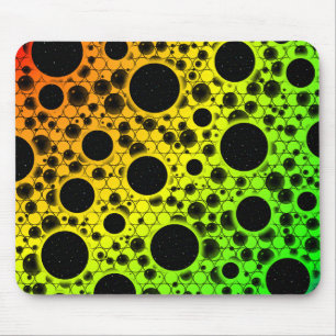 Space Bubble Spots - Rainbow ROYGB Mouse Pad