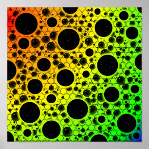 Space Bubble Spots - Rainbow ROYGB Poster