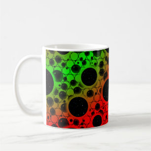 Space Bubble Spots - Red/Green Coffee Mug