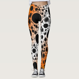 Space Bubble Spots - Yellow/Orange/White Leggings