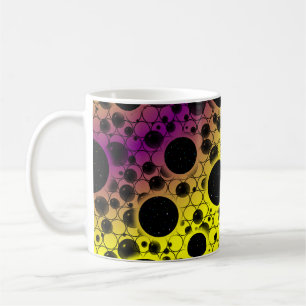 Space Bubble Spots - Yellow/Purple Coffee Mug