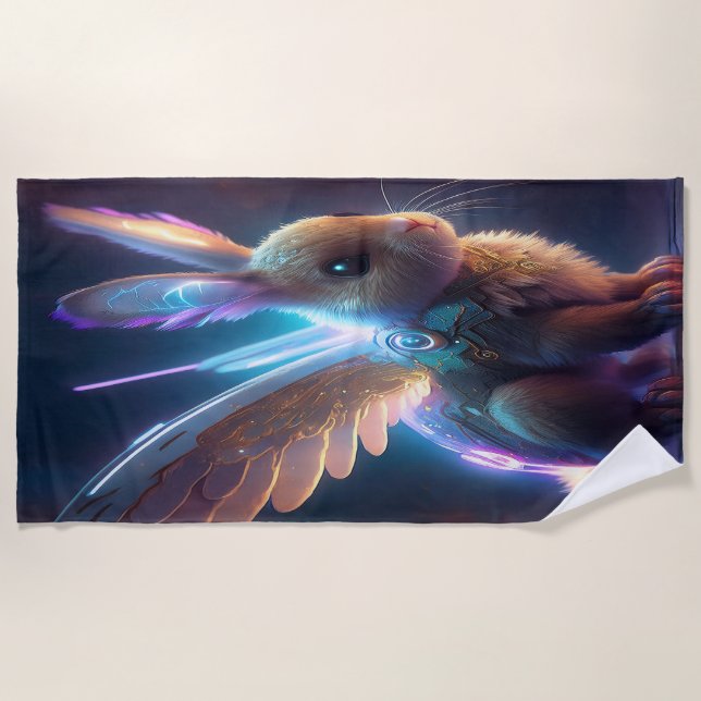 Space Bunny Beach Towel (Front)