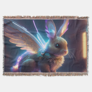 Space Bunny Throw Blanket