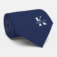 Space Cadet Blue Elegant Monogram + Name Two-Sided