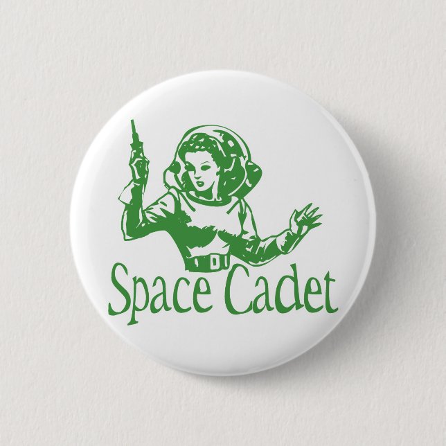 Space Cadet Green 6 Cm Round Badge (Front)