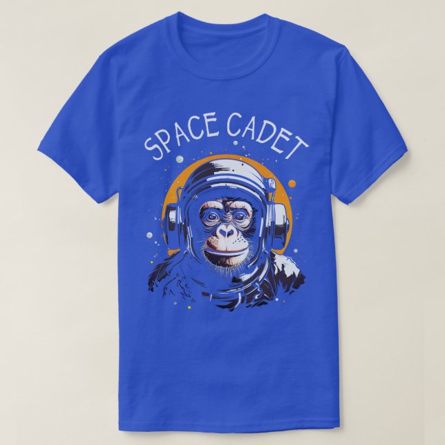 Space Cadet Monkey Ape Chimp Astronaut T-Shirt (Design Front)