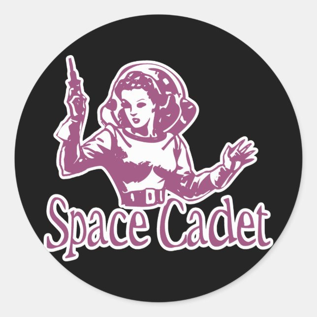 Space Cadet Pink Classic Round Sticker (Front)