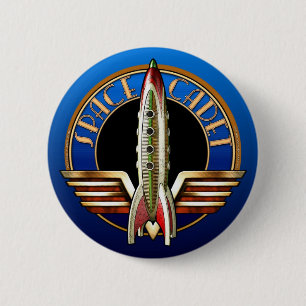 Space Cadet Round Button