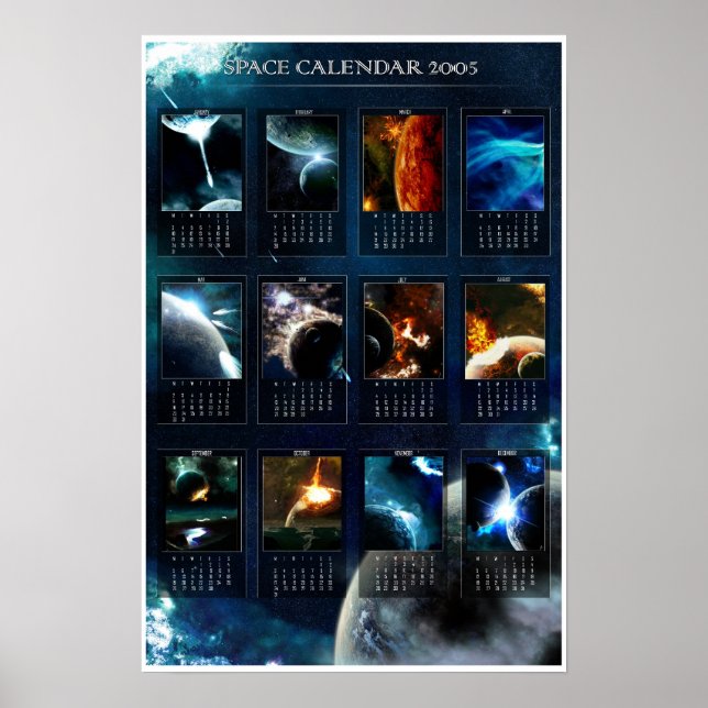 Space Calendar 2005 Poster (Front)