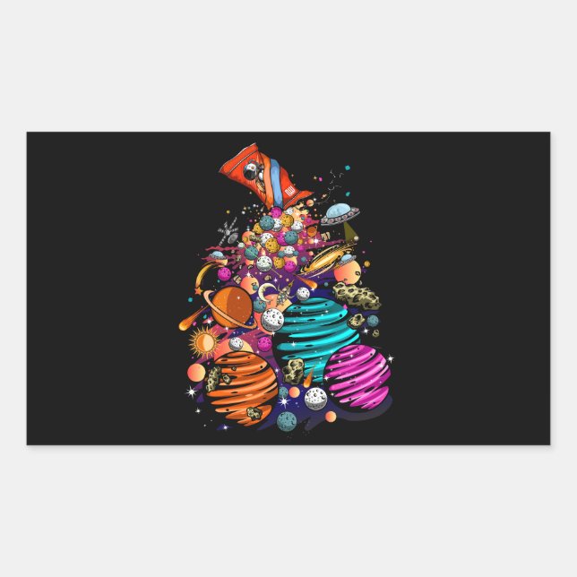 Space Candy Rectangular Sticker (Front)