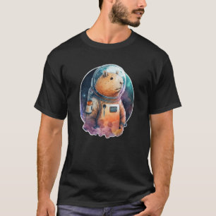 Space Capybara Astronaut Animal Face Galaxy Capiba T-Shirt