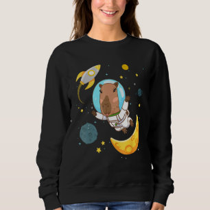 Space Capybara Cosmonaut Capy Astronaut Planets Sc Sweatshirt