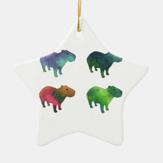 Space Capybaras Ceramic Tree Decoration