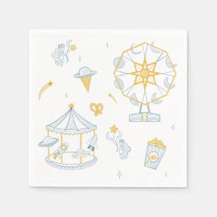 Space Carnival Baby Shower Space Nursery  Napkin