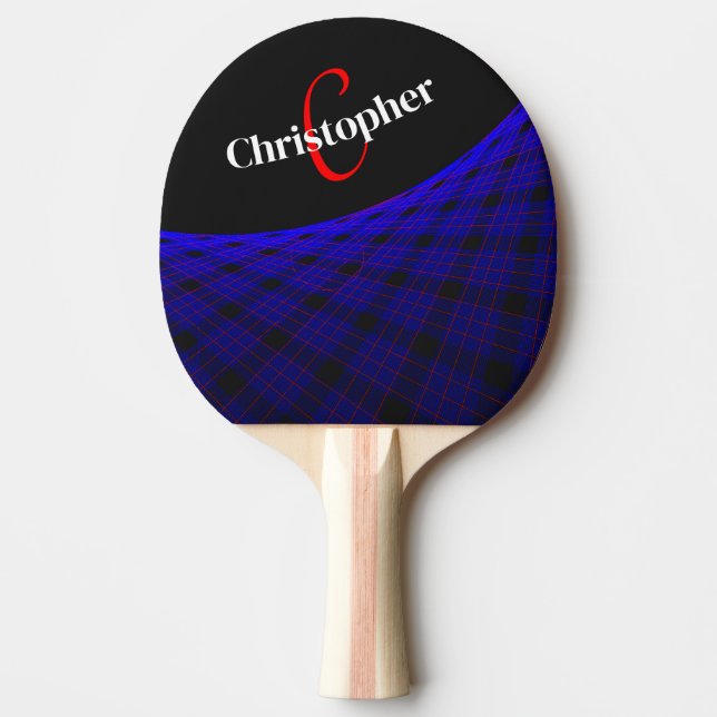 Space Carpet Geometric Ping Pong Paddle (Front)