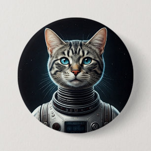 Space Cat 7.5 Cm Round Badge