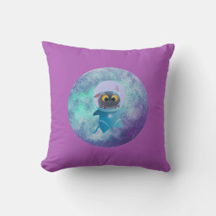 Space Cat Accent Pillow