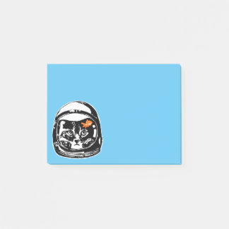 Space cat and the goldfish post-it notes