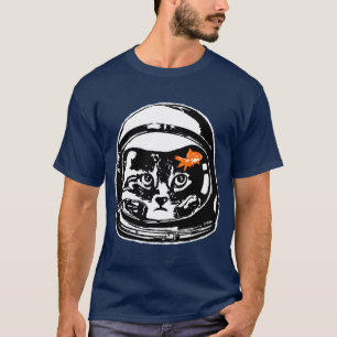 Space cat and the goldfish T-Shirt
