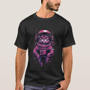 Space Cat Astronaut Cosmic Galaxy Kitten T-Shirt
