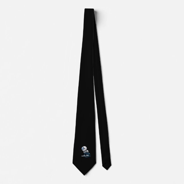 Space Cat Astronaut Flying  Tie (Front)