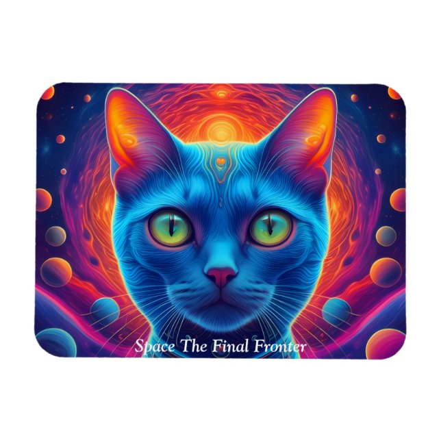 Space Cat Cosmic Feline  Magnet (Horizontal)