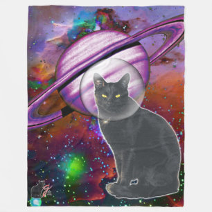 Space-Cat Cosmo Fleece Blanket