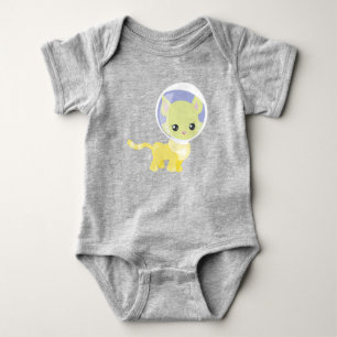 Space Cat, Cosmonaut, Astronaut, Space, Cute Cat Baby Bodysuit