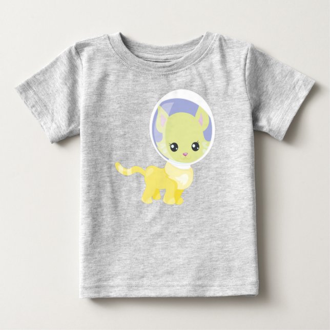 Space Cat, Cosmonaut, Astronaut, Space, Cute Cat Baby T-Shirt (Front)