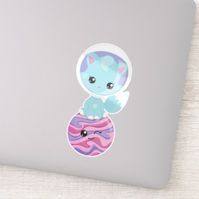 Space Cat, Cute Cat, Astronaut, Cosmonaut, Planet (Detail)