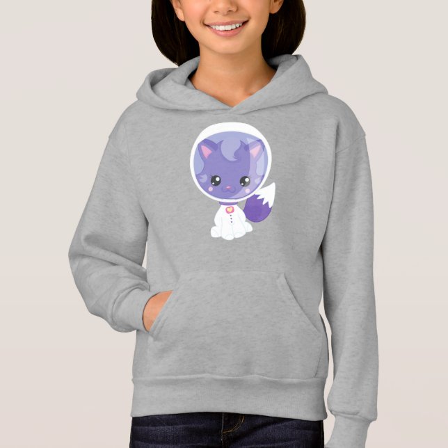 Space Cat, Cute Cat, Astronaut, Cosmonaut, Space (Front)
