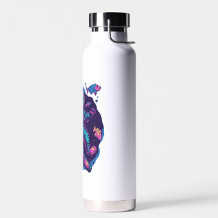 Space Cat Dreams � Funny Vaporwave Galaxy Kitty Water Bottle