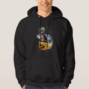 Space Cat Galaxy Burger Cute Astronaut Kitten Fur Hoodie