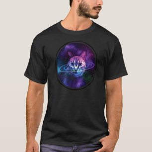 Space Cat Galaxy Caturn Rings T-Shirt