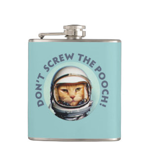 Space Cat Hip Flask
