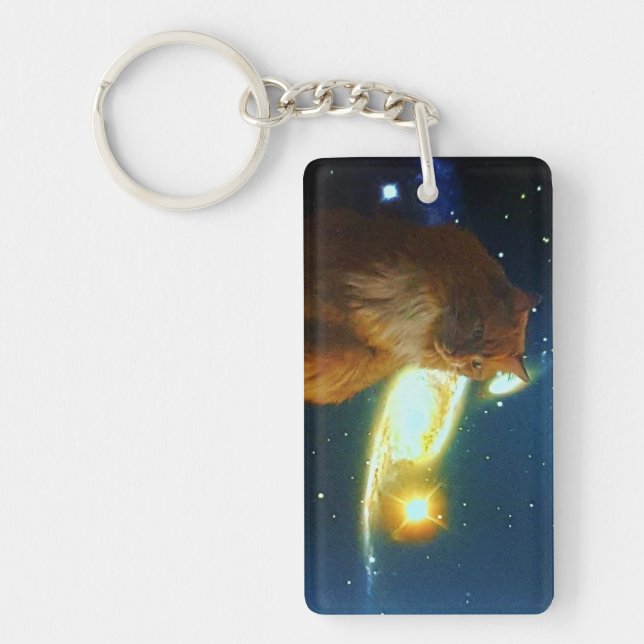 Space Cat keychain (Front)