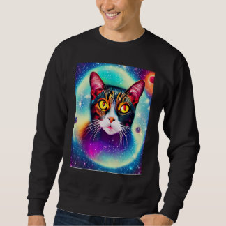 Space Cat Kitty Kitten In Cat Style 3 Sweatshirt