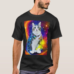 Space Cat Kitty Kitten In Cat Style 3 T-Shirt
